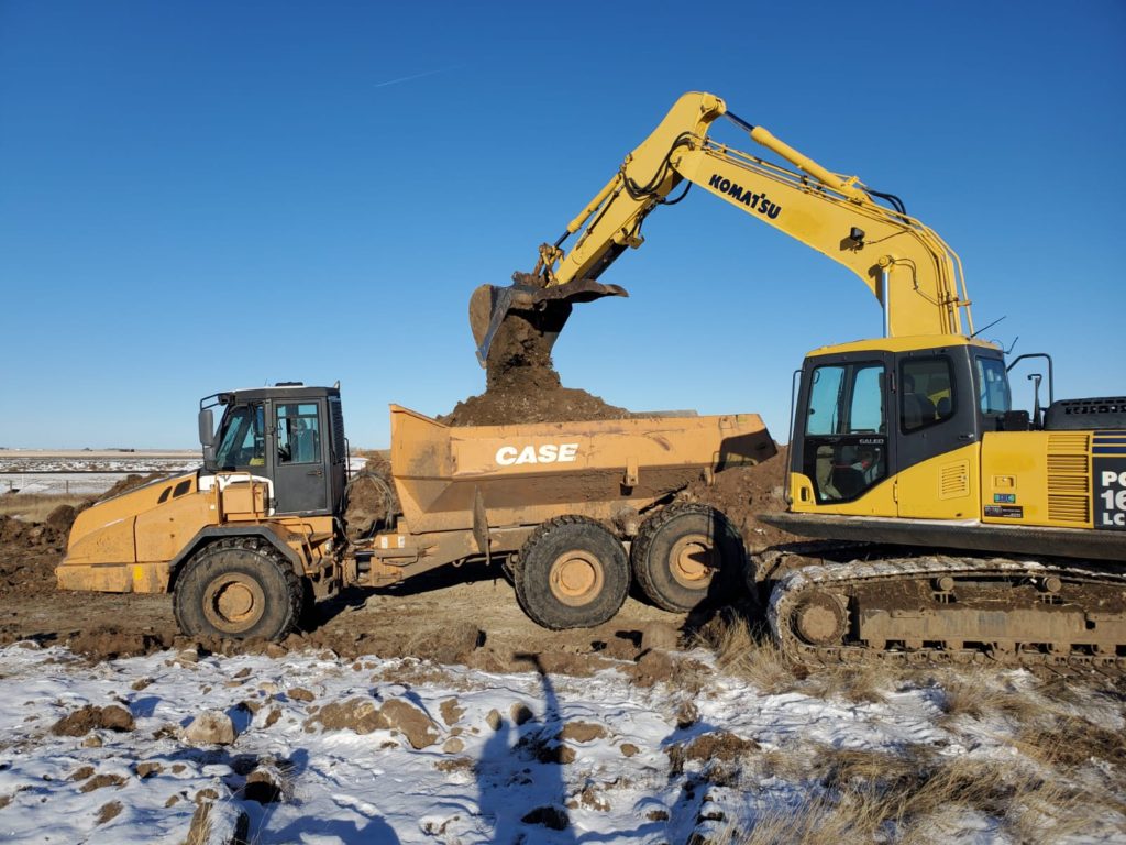 Excavating services by Terrock Trucking and excavating in alberta